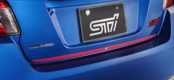 画像1: 【ＳＵＢＡＲＵ・ＷＲＸ】ＳＴＩトランクリッドガーニッシュ（チェリーレッド）・スバルパーツ・スバル部品 (1)