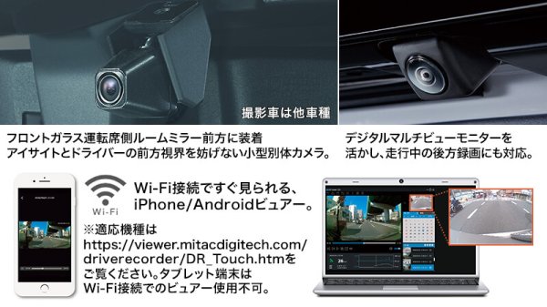 画像1: 【ＳＵＢＡＲＵ・ＷＲＸ ＶＢ】ドライブレコーダー (単独使用)・スバルパーツ・スバル部品 (1)