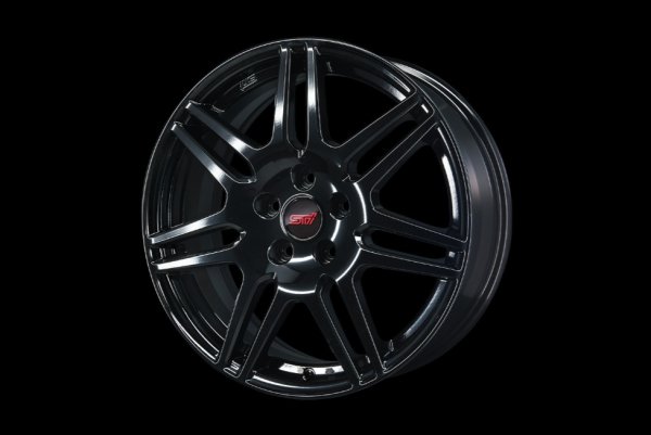 画像1: 【フォレスター・ＳＬ】ＳＴＩホイールセット18インチ 7.0J（ブラック）＊１台分・スバル純正部品/ＳＴＩパーツ (1)