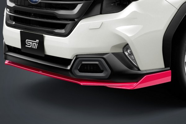 画像1: 【フォレスター・ＳＬ】ＳＴＩフロントアンダースポイラー（チェリーレッド）・スバル純正部品/ＳＴＩパーツ (1)